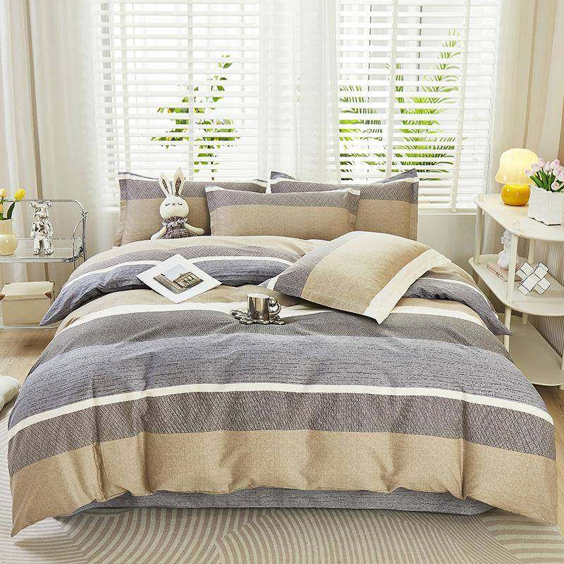 100高颜值四件套纯棉枕套床单被罩棉被套三件套学生宿舍床品时尚