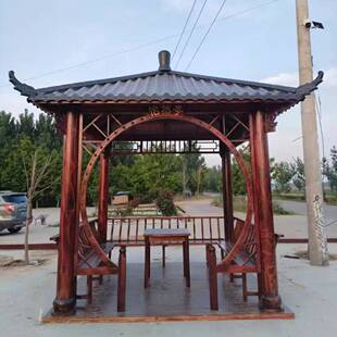 树脂瓦凉亭古建凉亭四角六角凉亭古建筑景区防腐木凉亭户外亭子