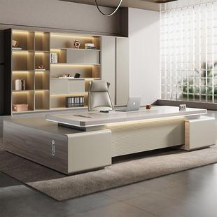 轻奢老板办公桌椅组合简约现代总裁桌室家具新中式经理大班台