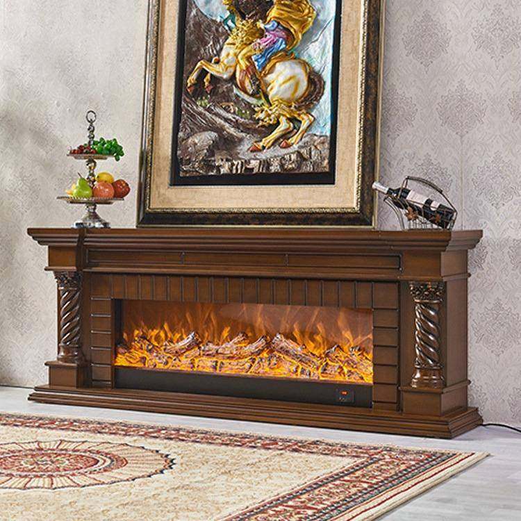1.5/1.8m欧式仿真火焰电子壁炉家用实木电视柜别墅取暖器