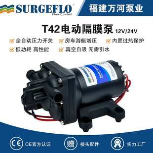 12v水泵3GPM小型农业灌溉水泵24v往复泵电动隔膜泵游艇餐车供水泵