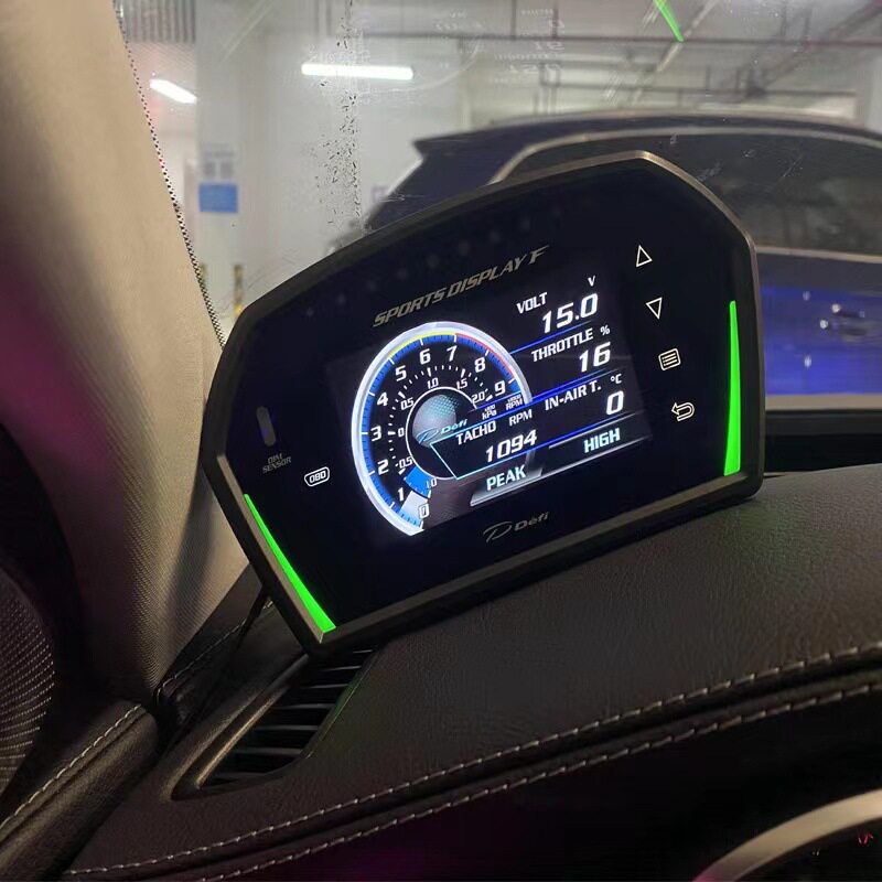 SDAO汽车改装DEFI多功能obd液晶仪表转速涡轮水温油温油压速度表