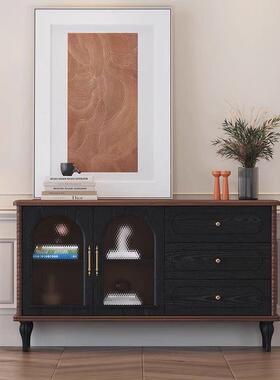 餐边物20250219柜复古体简约收法式实木岩板一靠墙储柜美式客厅纳