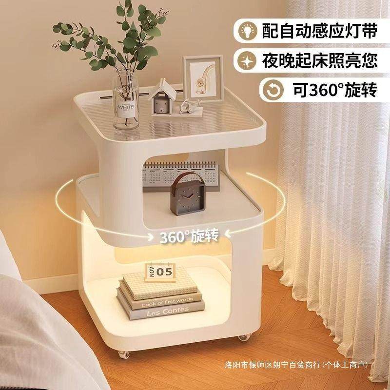 HQH床头免柜铁艺可移动带灯家边柜卧用室头置物架小型安装创床意,鲜花速递/花卉仿真/绿植园艺,其它园艺用品,淘宝优惠券,粉丝福利购,淘宝优惠卷