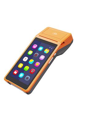 5Q1橙色.5寸手持机安卓智能终端机超市餐饮小票PAD打印G带NFC扫4
