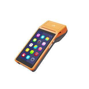 5Q1橙色.5寸手持机安卓智能终端机超市餐饮小票PAD打印G带NFC扫4