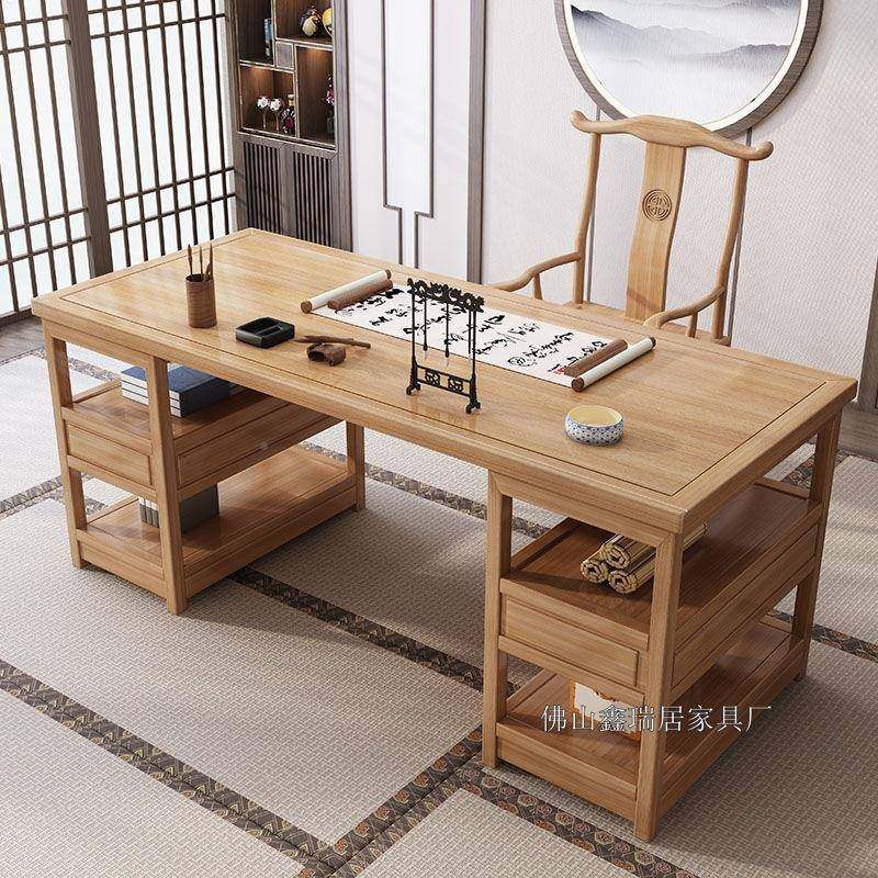 新书画桌实木简约仿古书案桌中椅式组合中国风办公桌667画书法桌,住宅家具,书桌,淘宝优惠券,粉丝福利购,淘宝优惠卷