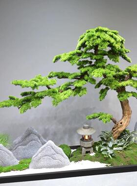 仿真迎客松造松树tb-77508新罗中式大型绿汉松景观搭配景楼梯间橱