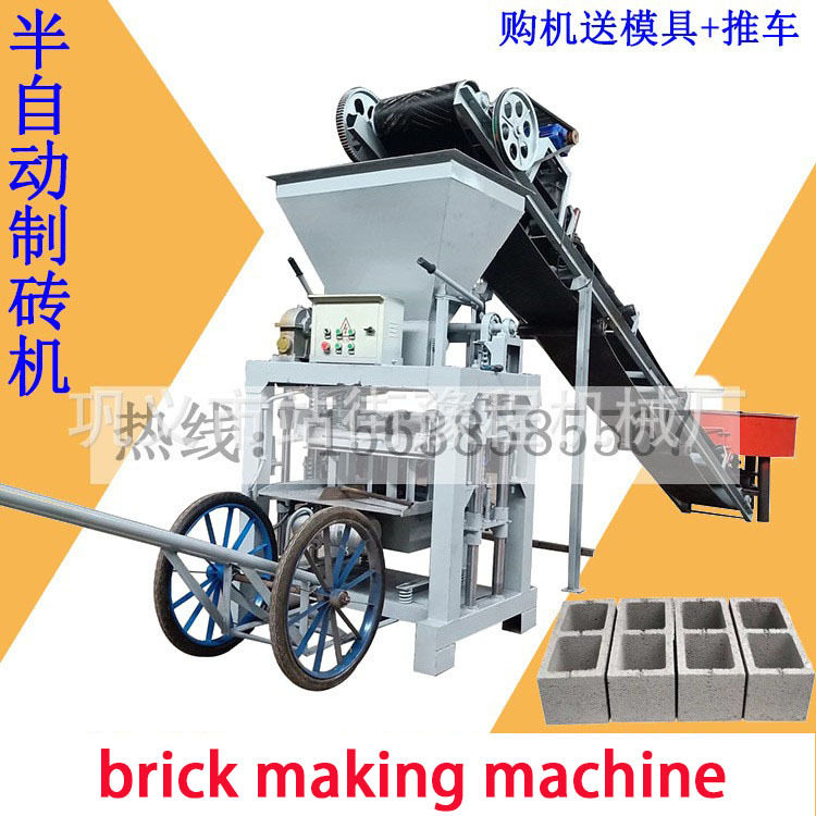 工地小型免烧水泥空心砖垫块机