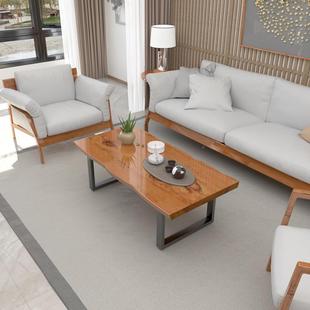 lot原木整f大板茶几实木艺工业风板现JLC代简约长方形家用客厅茶