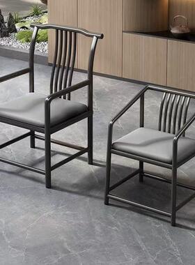 茶椅主人椅靠师茶桌椅子茶专用官帽椅梳背椅围椅新中式泡WBA太椅