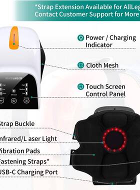 电热膝护膝老人保部关节按摩加器暖老寒腿疼痛理疗膝WRE盖按摩仪