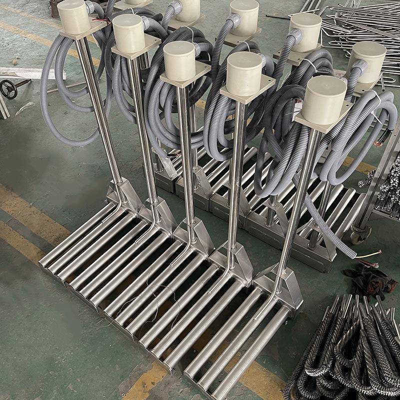 钛加热管三管干组并排L型钛发987热防烧电热管酸性液体加热管可定