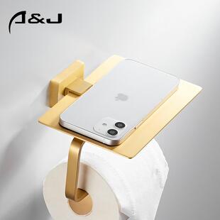 手全厕铜纸巾架拉金卫生间机置物架浴室简约卷纸厕纸524架丝所抽