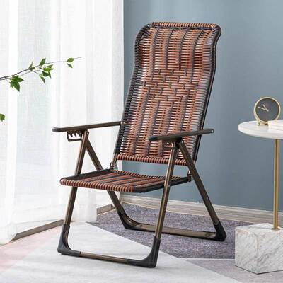 折叠躺椅老午椅可休坐可躺懒折人椅睡椅编人藤久坐不BMY累椅子便