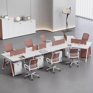 尚创意6时人位职员办公桌设师款3计/5现人747简约代员工卡位桌椅