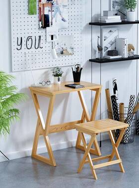 VPY楠竹书桌学习桌家用生写桌办公电脑台小式学桌户型字卧室床边