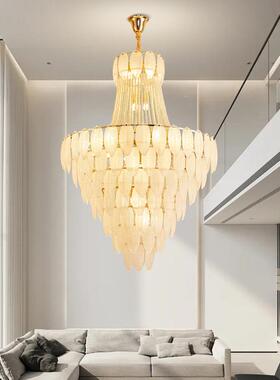 轻奢羽毛复楼大吊灯墅客厅款楼中楼奢式华61761酒店大别堂2023年