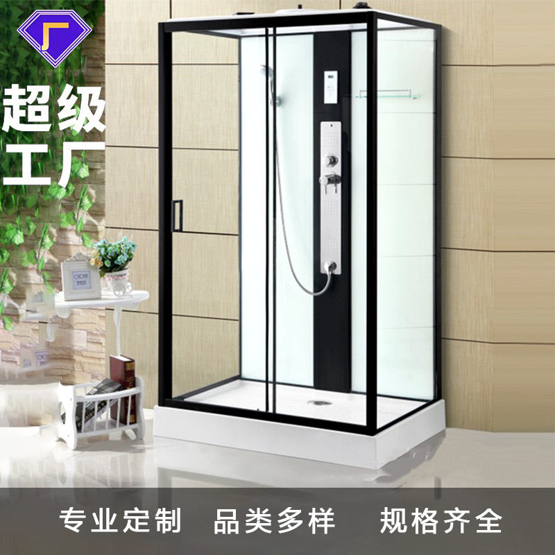 新世爵整体淋浴房卫生间钢化玻璃门方形沐浴房隔断干湿分离浴室门