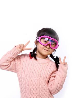 童护目镜71599防尘防沙防风防粉镜防护眼镜骑行实验花儿室眼劳保