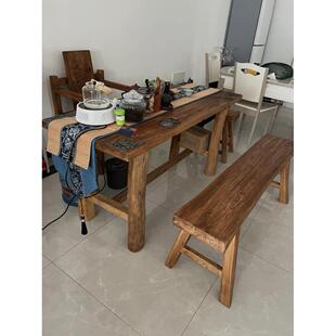 怀桌老榆木门板茶桌茶台旧头门实木复古WKJ旧木风化木板原木子