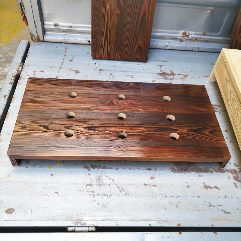 显示屏约底座实木脑显电器示架架简现代桌面支架垫高原木定制