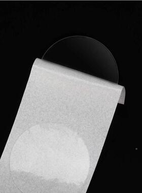 圆形透明PLA卷装卷标卷筒标封口贴超强粘胶包装水袋子专用封盒口