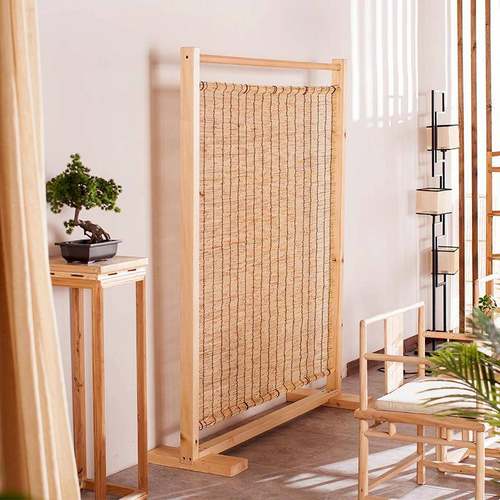 屏风式隔断墙厅简约座现代中实木隔BYJ-022断客屏风办公桌屏移动