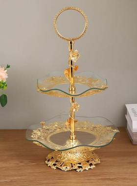 创意果盘式双层欧KT餐PCQ厅装果饰V盘