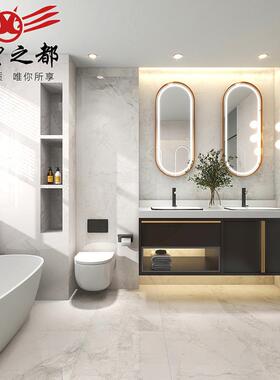 寒江雪大白色柔光石全理厨瓷岩板客厅地砖600x120937020背景墙卫