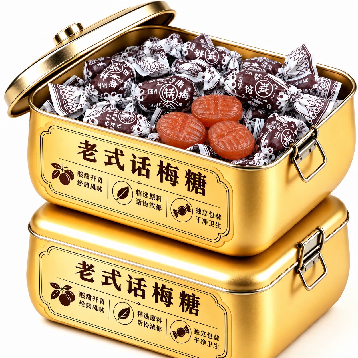 正宗上海老式奶油话梅糖500g双扭纸包装儿时8090怀旧糖果旗舰店