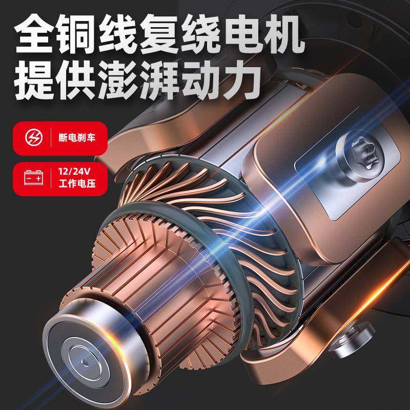 电动绞盘车载盘拖车牵引12v救21874v电绞机绞盘援设备用电车动绞