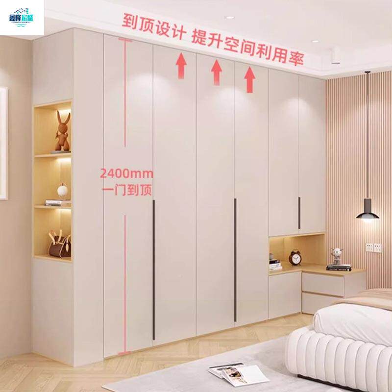 实木门到顶柜床头柜组合家衣用卧室6NGF0c一m深小型衣柜户简约现
