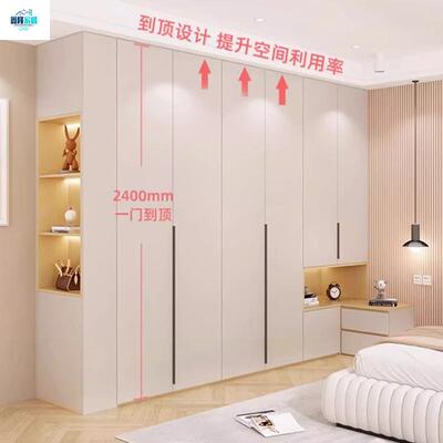 实木门到顶柜床头柜组合家衣用卧室6NGF0c一m深小型衣柜户简约现