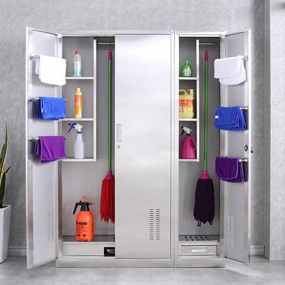 洁工具收锈纳柜卫生学201/KL-00965304不钢材质拖清把工具收纳柜