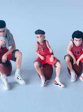 高VJM坐姿灌篮手湘北汽五虎潮流车摆件篮球员公模仔卡通车内饰品