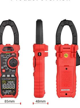 华博EHT082D/HAT208A钳形万用表交直BTW流电流1000A电工电流表HBO