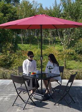 户椅伞组合铁艺庭便院桌折叠外藤ILX椅花园休闲室外携式露天阳台