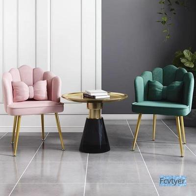 化妆椅子家用坐舒服久卧室花瓣久FFR坐桌椅餐椅美甲凳椅靠背椅书