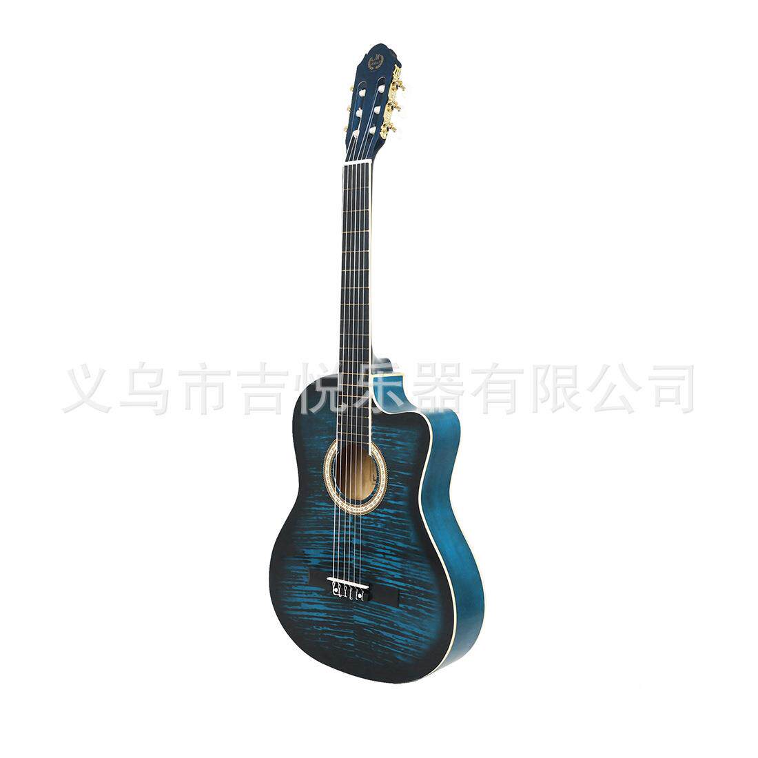 古吉他3云9寸杉木虎纹木吉门他练习琴入初学成人吉他3932套装典gu