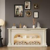 法式 客厅943仿真火壁炉电炉视 玄柜关壁柜美式 实装 木壁炉饰柜欧式