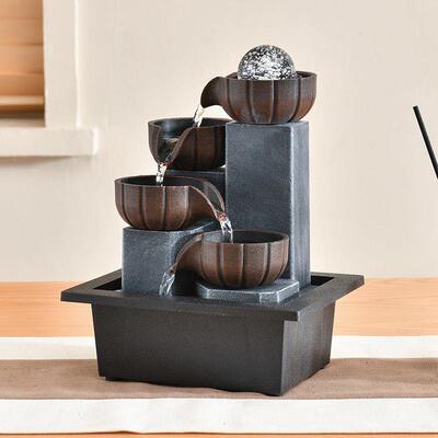 流件水招财摆小喷循泉客型厅桌面茶几环水YUK办公室风