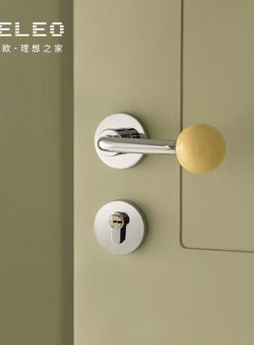 童真童趣陶瓷室圆球卧内门锁现代简约门磁F12-B65吸静音门锁室木