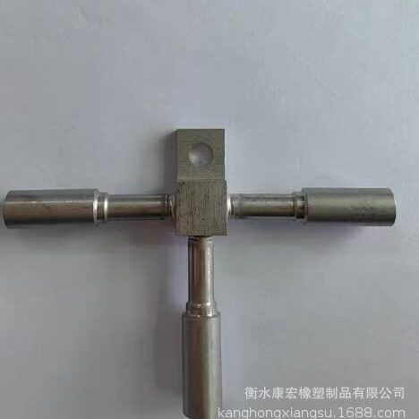 汽摩改装AN3刹车油管钢喉头扣压式三通，刹车油管不锈钢三通接头