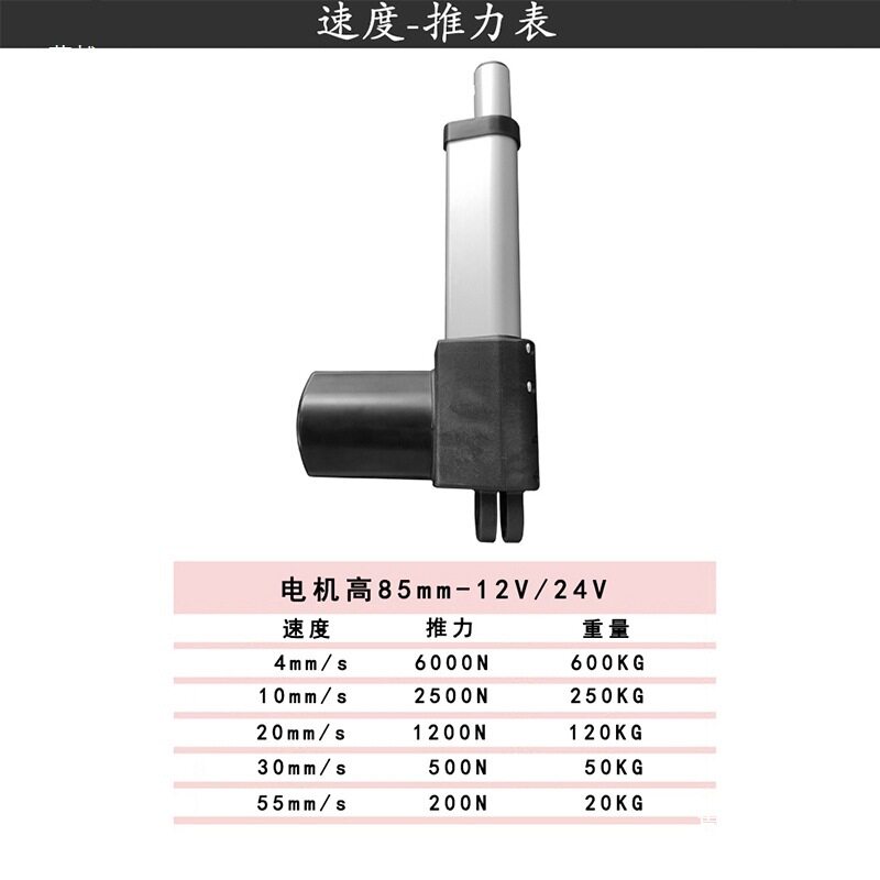电动推杆伸缩杆24v工业级大推力12v自动往复电机220V电动推拉杆