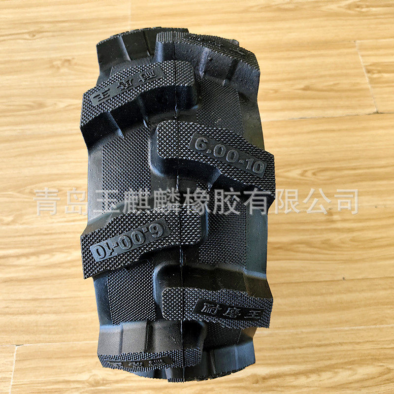 6.00-10橡胶实心轮新式农业机械免充气农机微耕机轮胎多功能耐磨