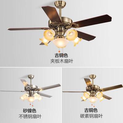 家用客带灯吊扇体964大一力复风古电风扇吊灯欧式餐厅风扇灯吊厅