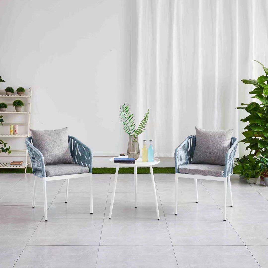 庭FA478高档户实木编藤椅别墅院阳台休闲椅露台室院子外外柚木绳