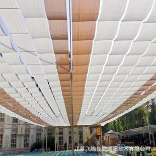 露动武汉雨幼儿园操场电遮阳帘户外泳池天棚帘FT-31531天球场防天