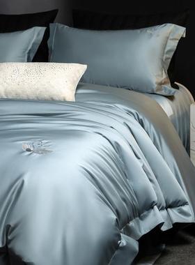 欧式轻奢00支匹马四件套12棉00单纯棉数码印花全棉床被LYJ-XHH2套